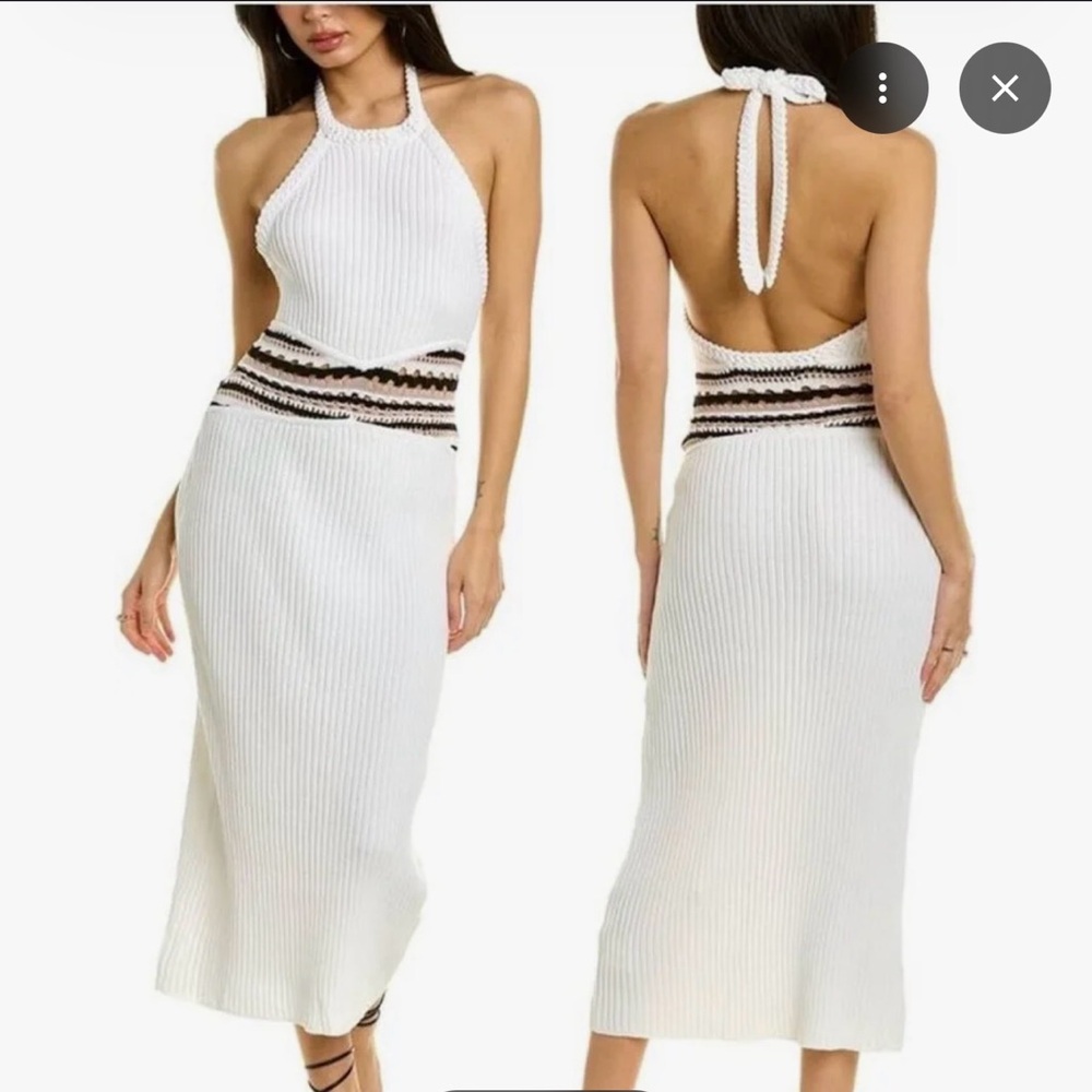 Ramy Brook White Black Midi Pencil Skirt Resort Wear